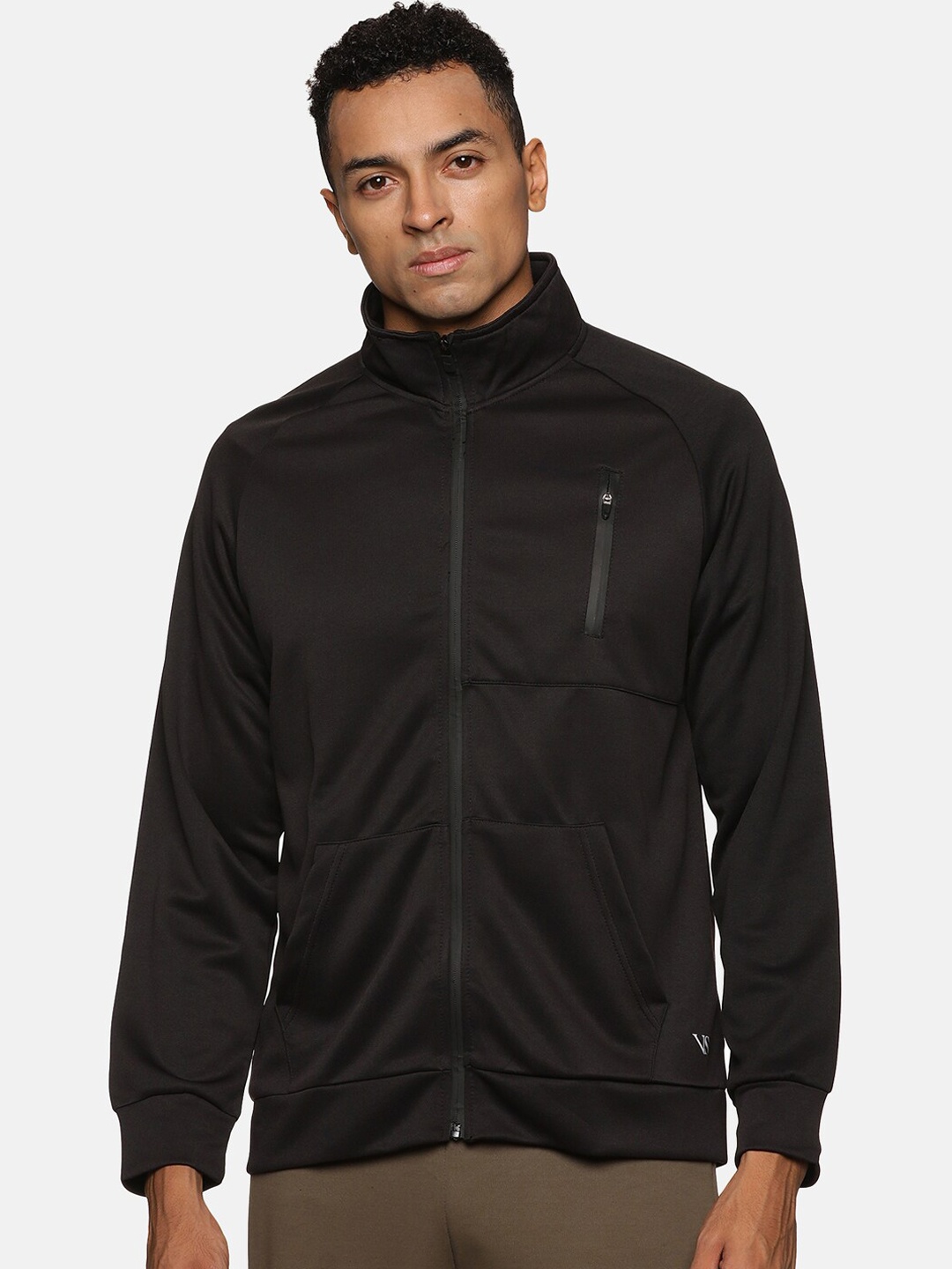 

VS by Sehwag Reversible Antimicrobial Longline Sporty Jacket, Black