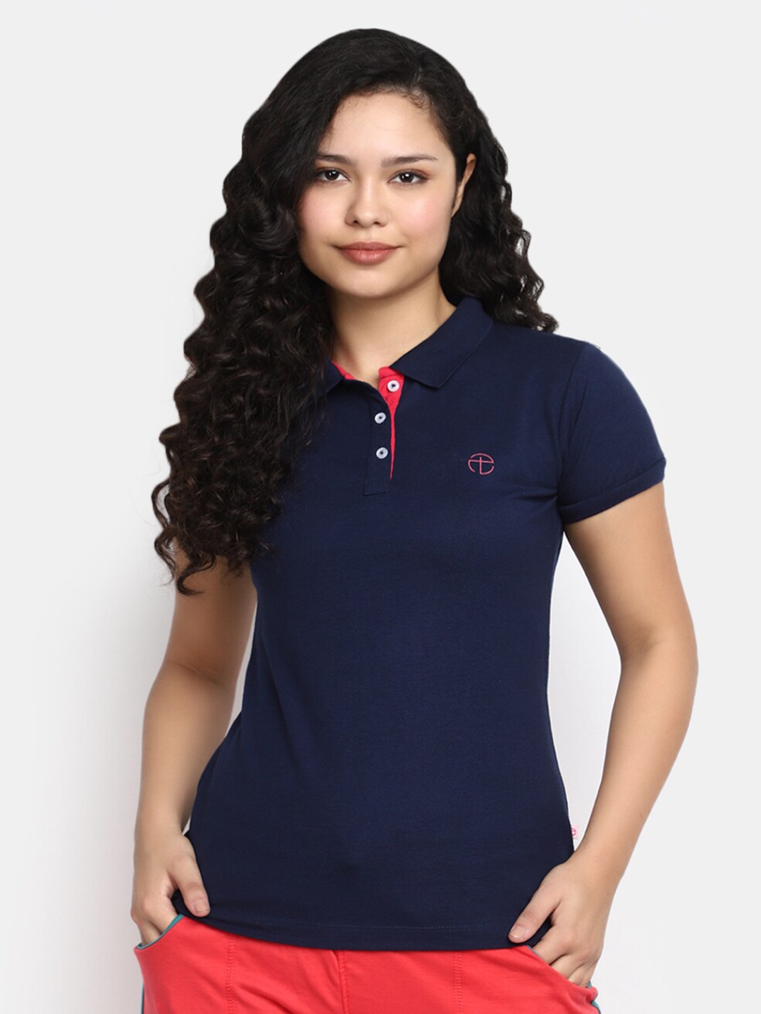 

V-Mart Polo Collar Short Sleeves Cotton T-shirt, Blue