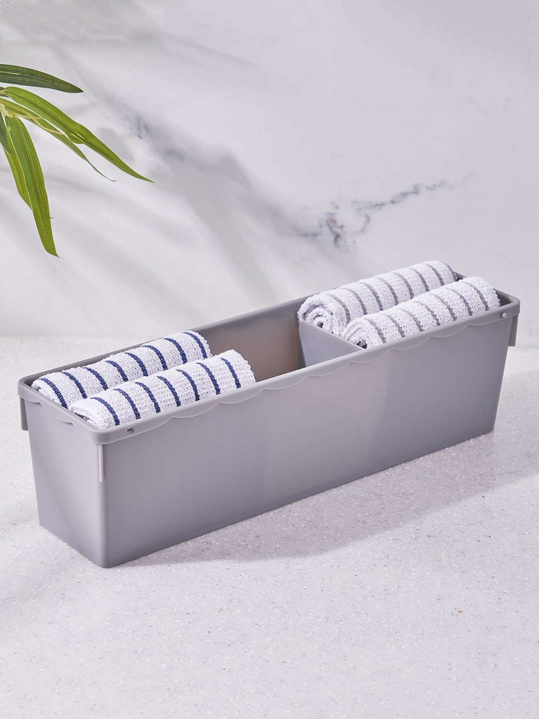 

Home Centre Grey Regan Drawer Organiser with Sliding Dividers