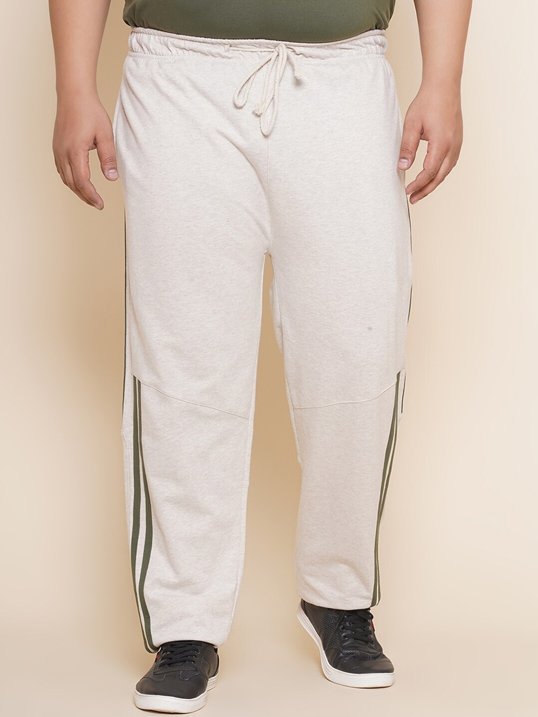 

John Pride Plus Size Plus Size Cotton Track Pants, Off white