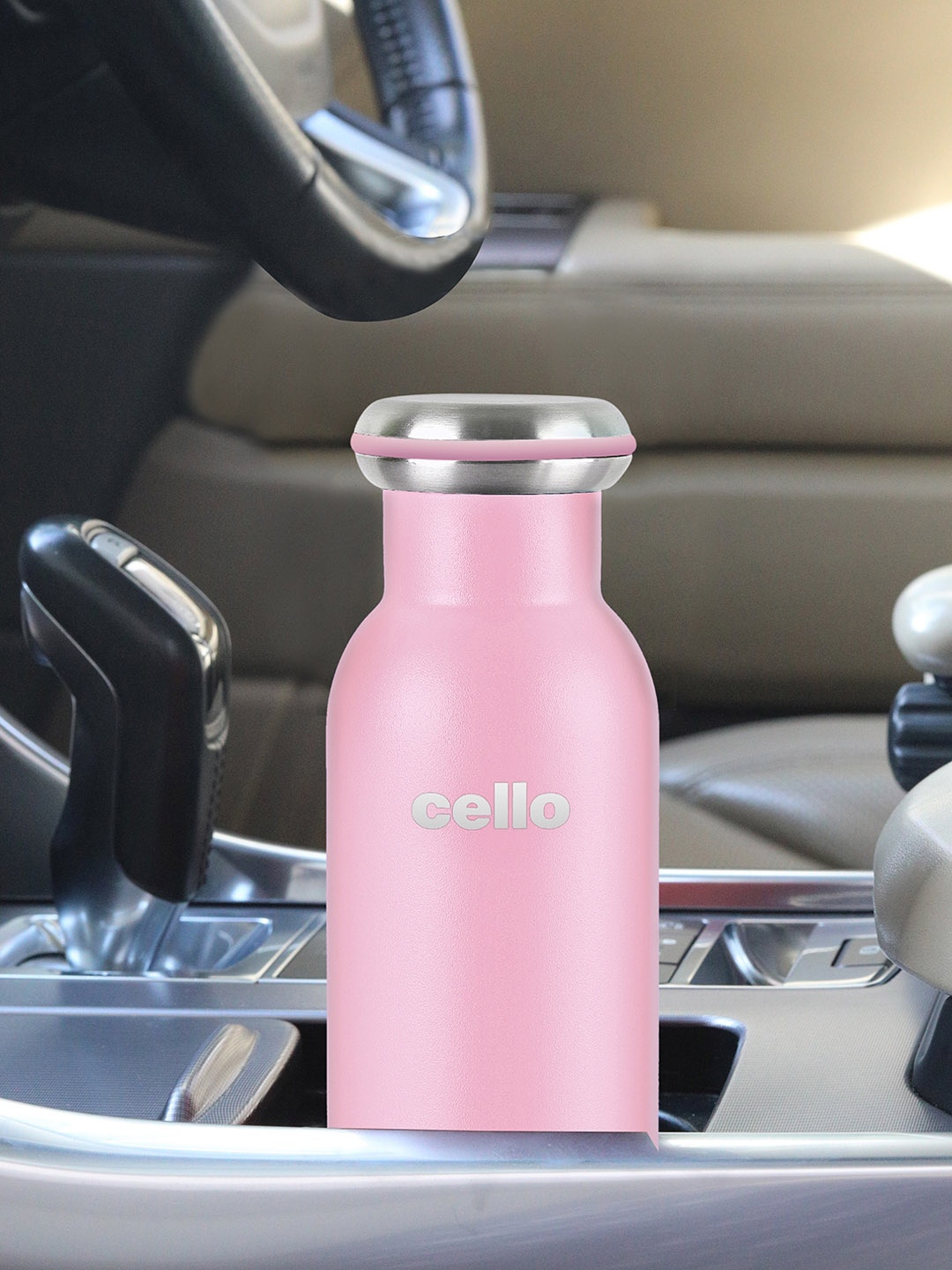 

Cello Duro Pink Double Walled Vacusteel Water Flask with Durable DTP Coating -600ml