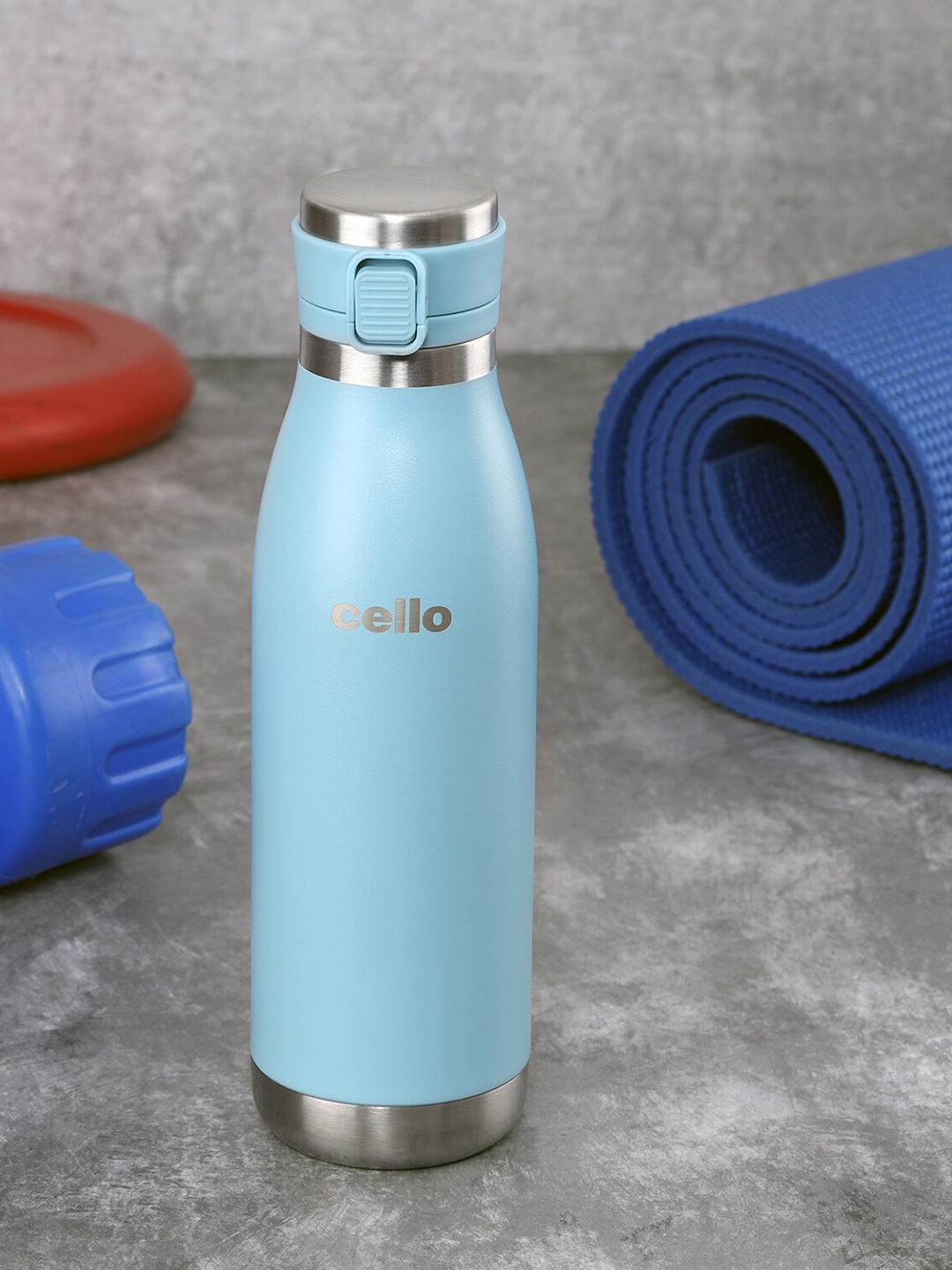 

Cello Duro Top Blue Printed Stainless Steel Water Bottle - 600 ML