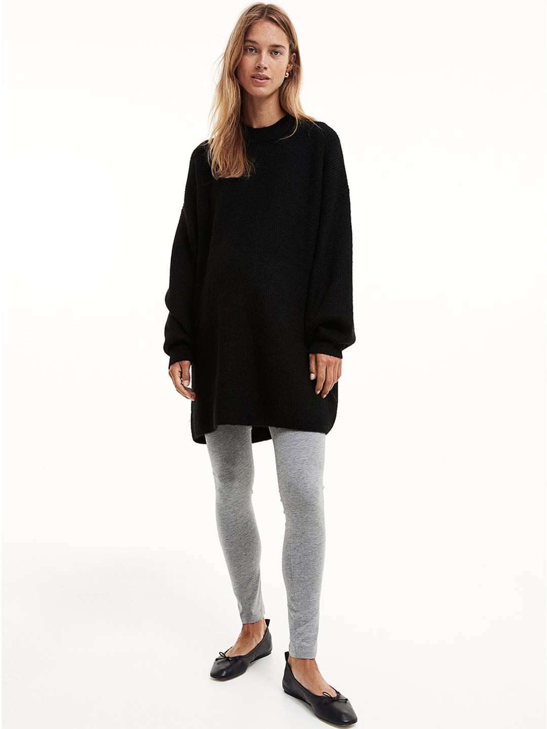 

H&M MAMA 2-Pack Jersey Leggings, Black