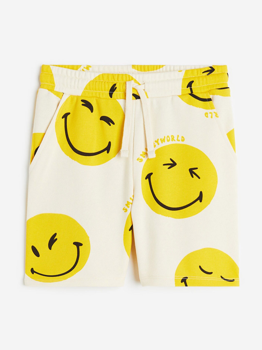 

H&M Boys Printed Sweatshorts, White