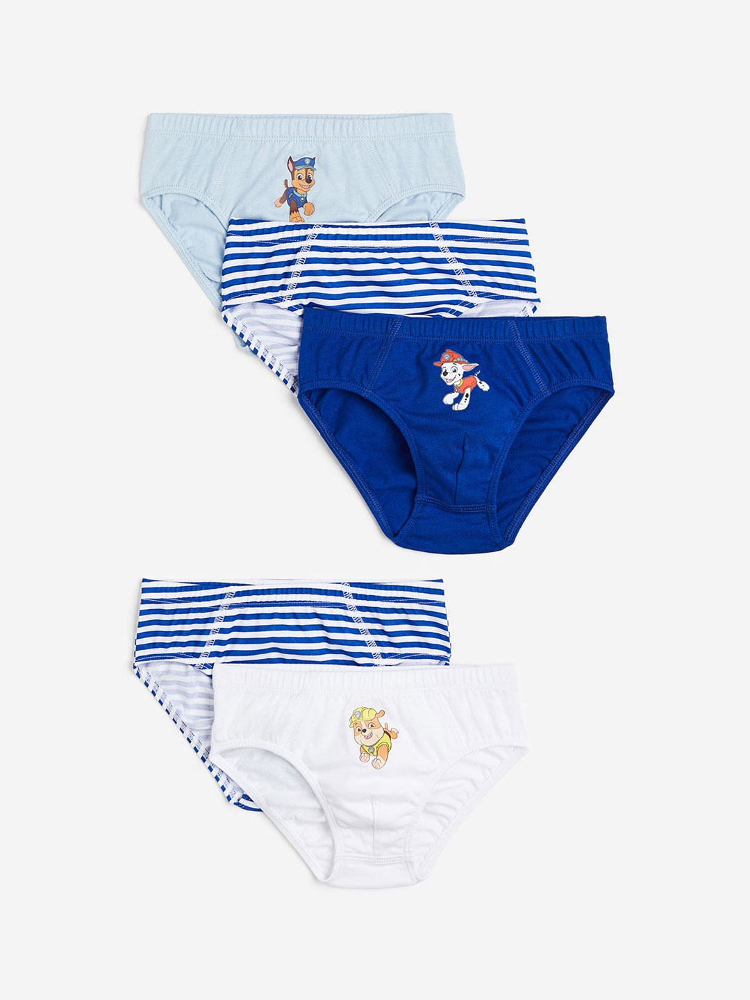 

H&M Infants 5-Pack Printed Boys Briefs, Blue