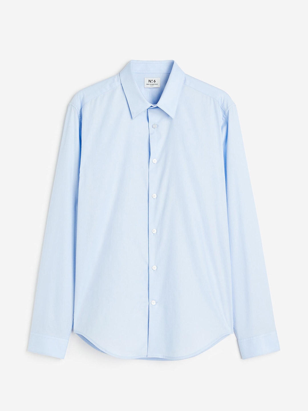 

H&M Men Slim-Fit Cotton Shirt, Blue