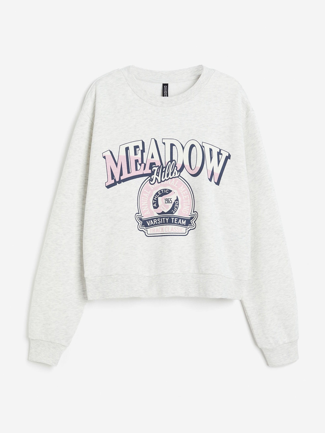 

H&M Women Printed Sweatshirt, Grey