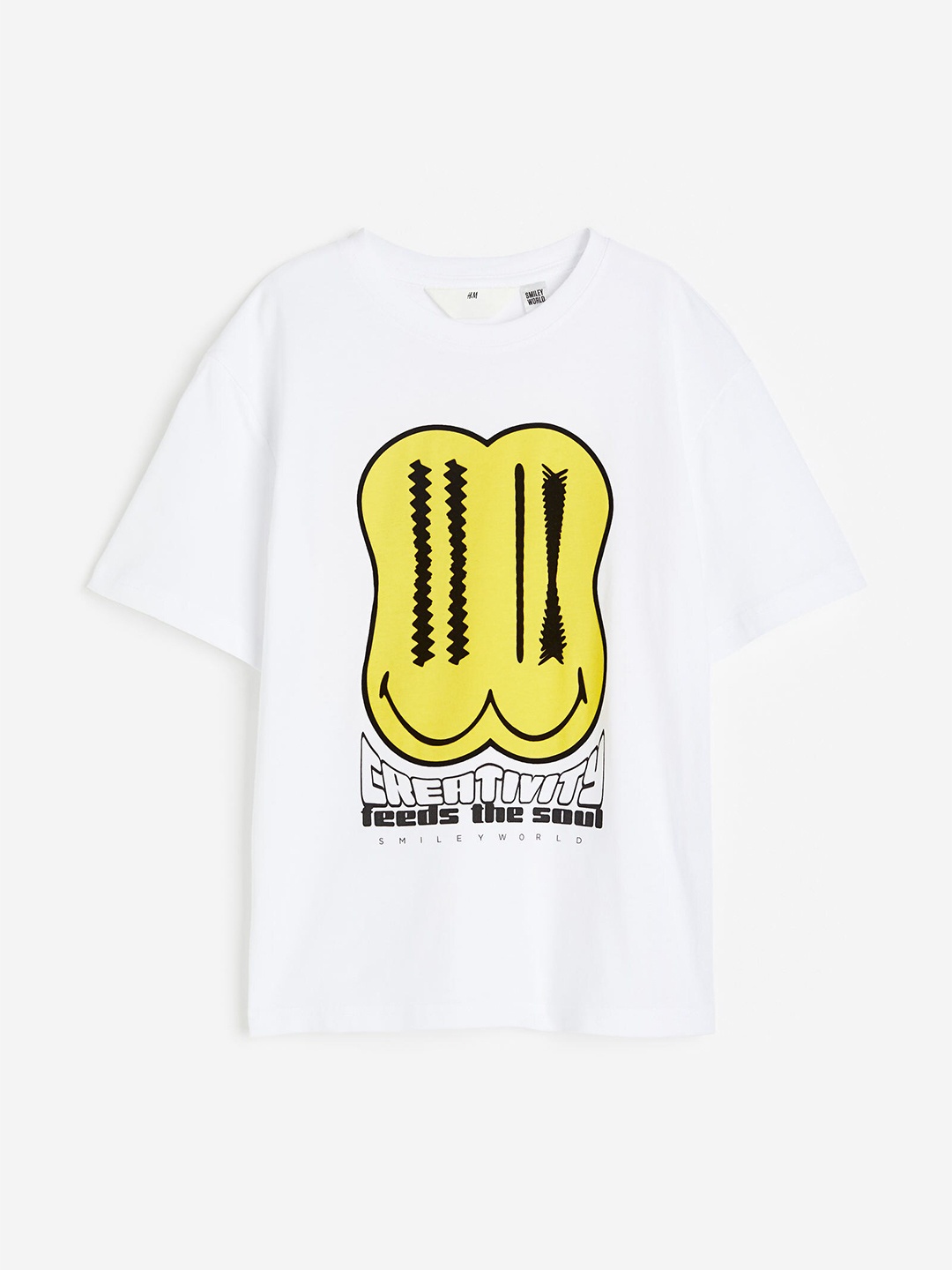 

H&M Boys Printed Pure Cotton T-Shirt, White