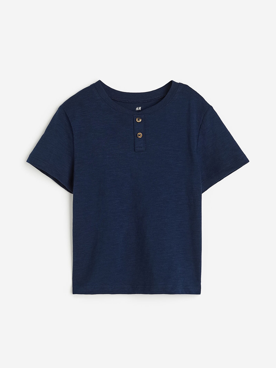 

H&M Boys Cotton Henley T-shirt, Blue
