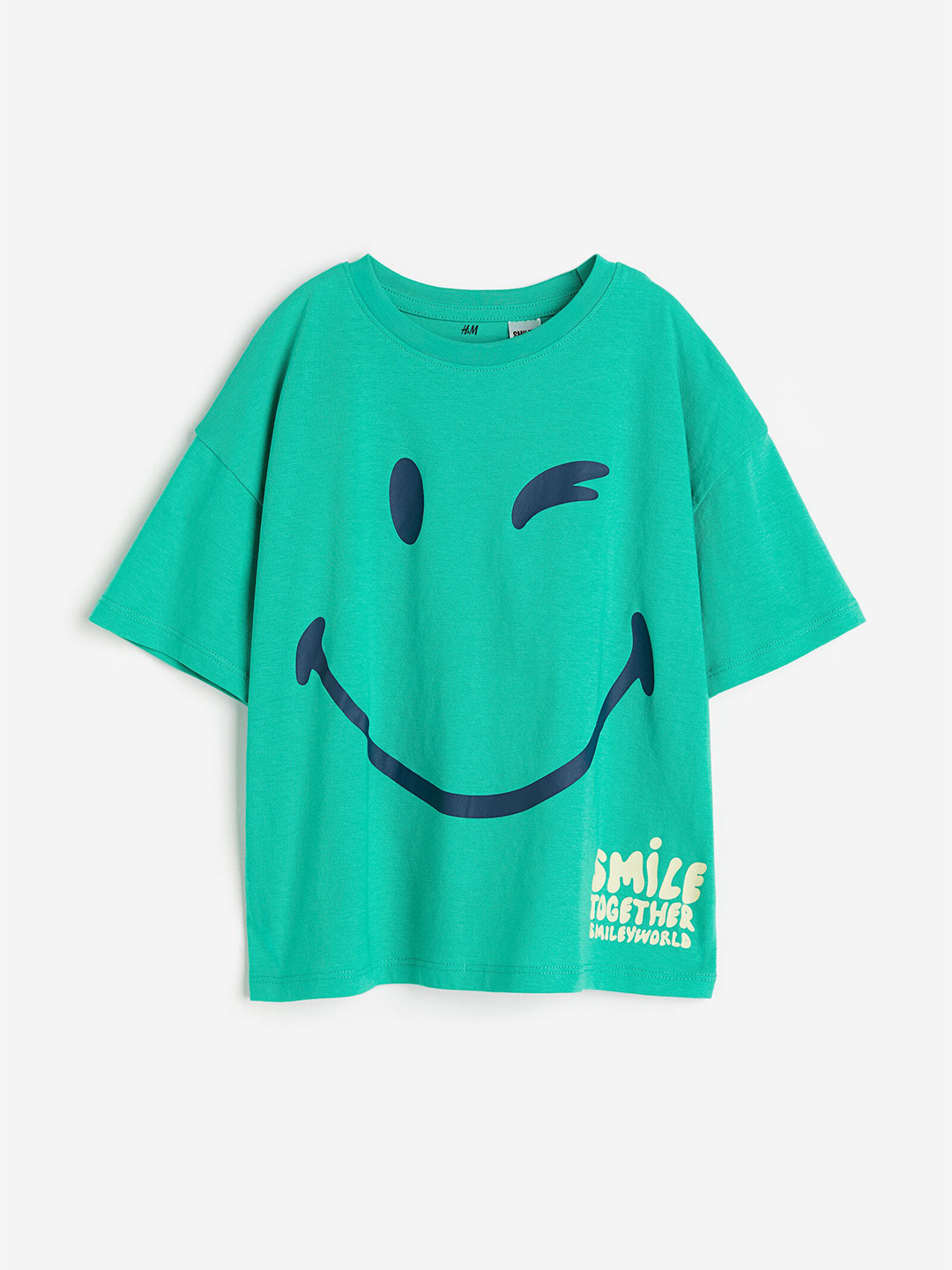

H&M Boys Oversized Printed T-Shirt, Teal