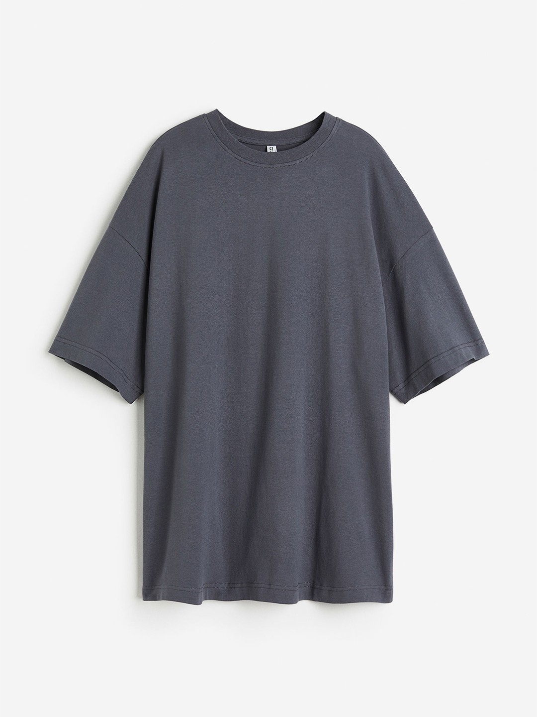 

H&M Women Oversized Pure Cotton Tshirt, Grey