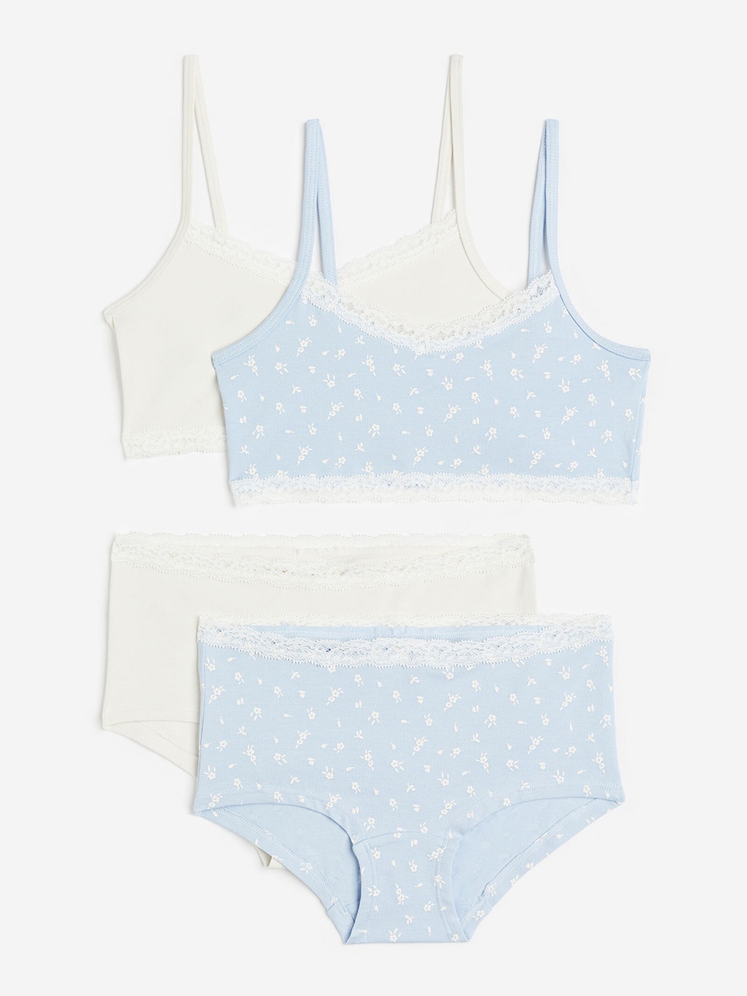 

H&M Girls 2-Piece Cotton Jersey Set, White