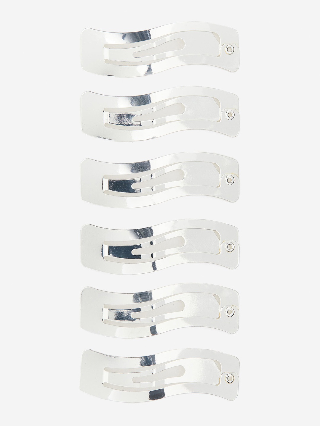 

H&M 6-Pack Wavy Hair Clips, Silver