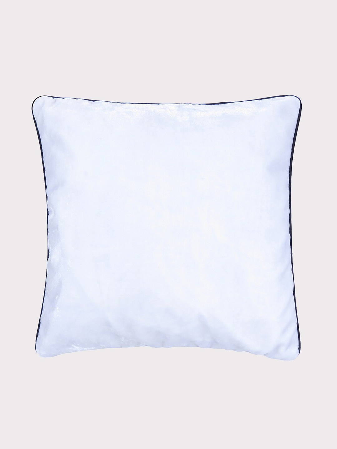 

OUSSUM White & Black Velvet Square Cushion Cover