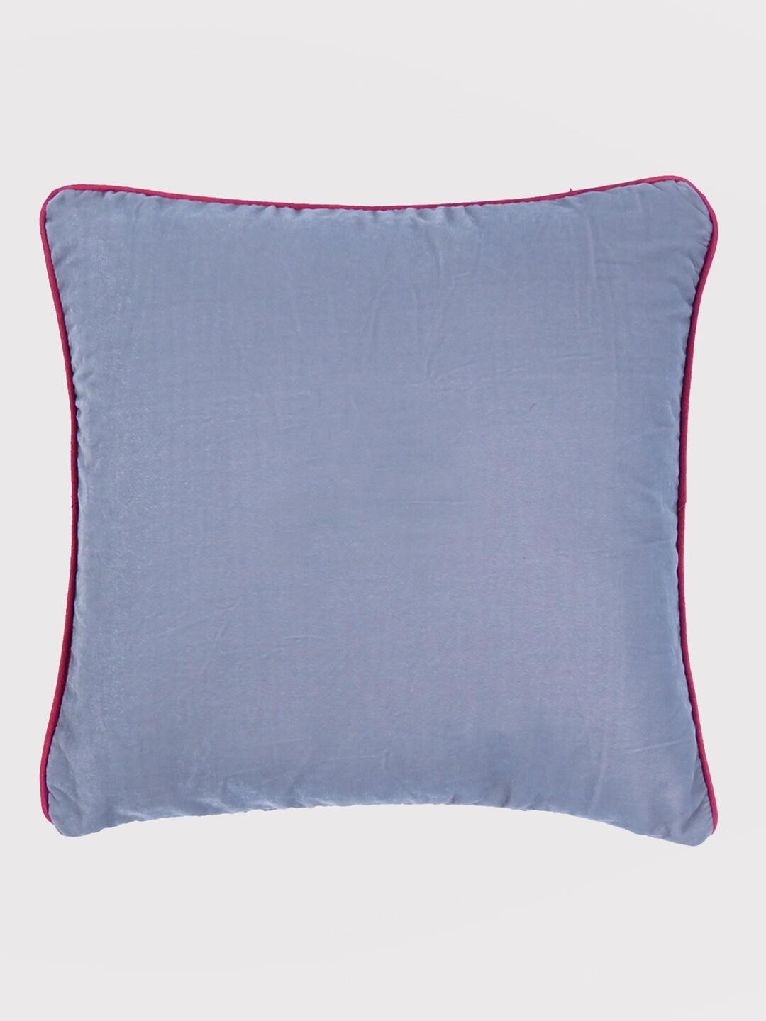 

OUSSUM Grey & Pink Velvet Square Cushion Cover