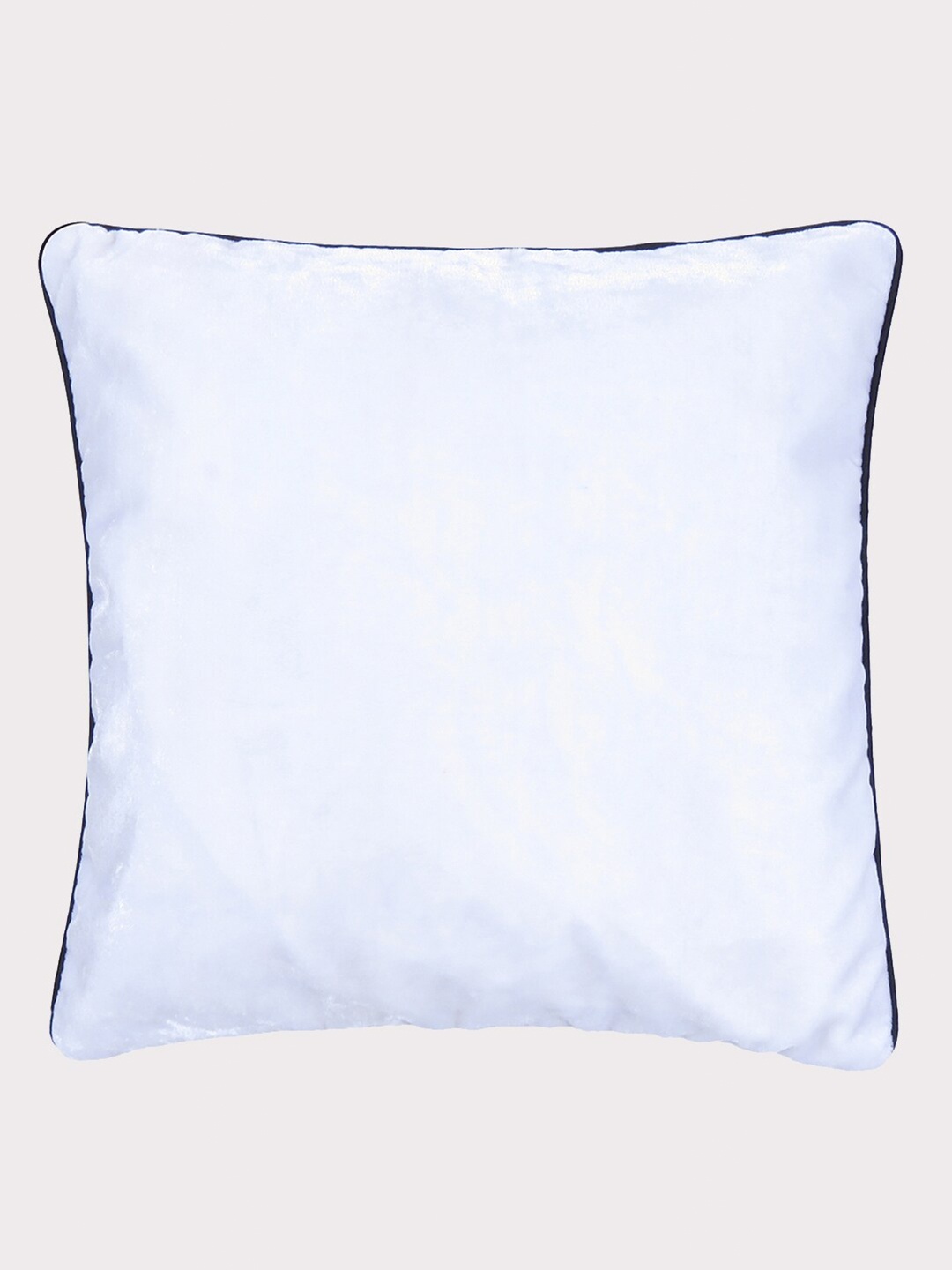 

OUSSUM White & Black Velvet Square Cushion Cover