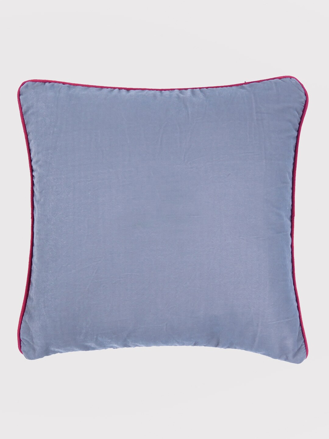

OUSSUM Grey & Pink Velvet Square Cushion Cover