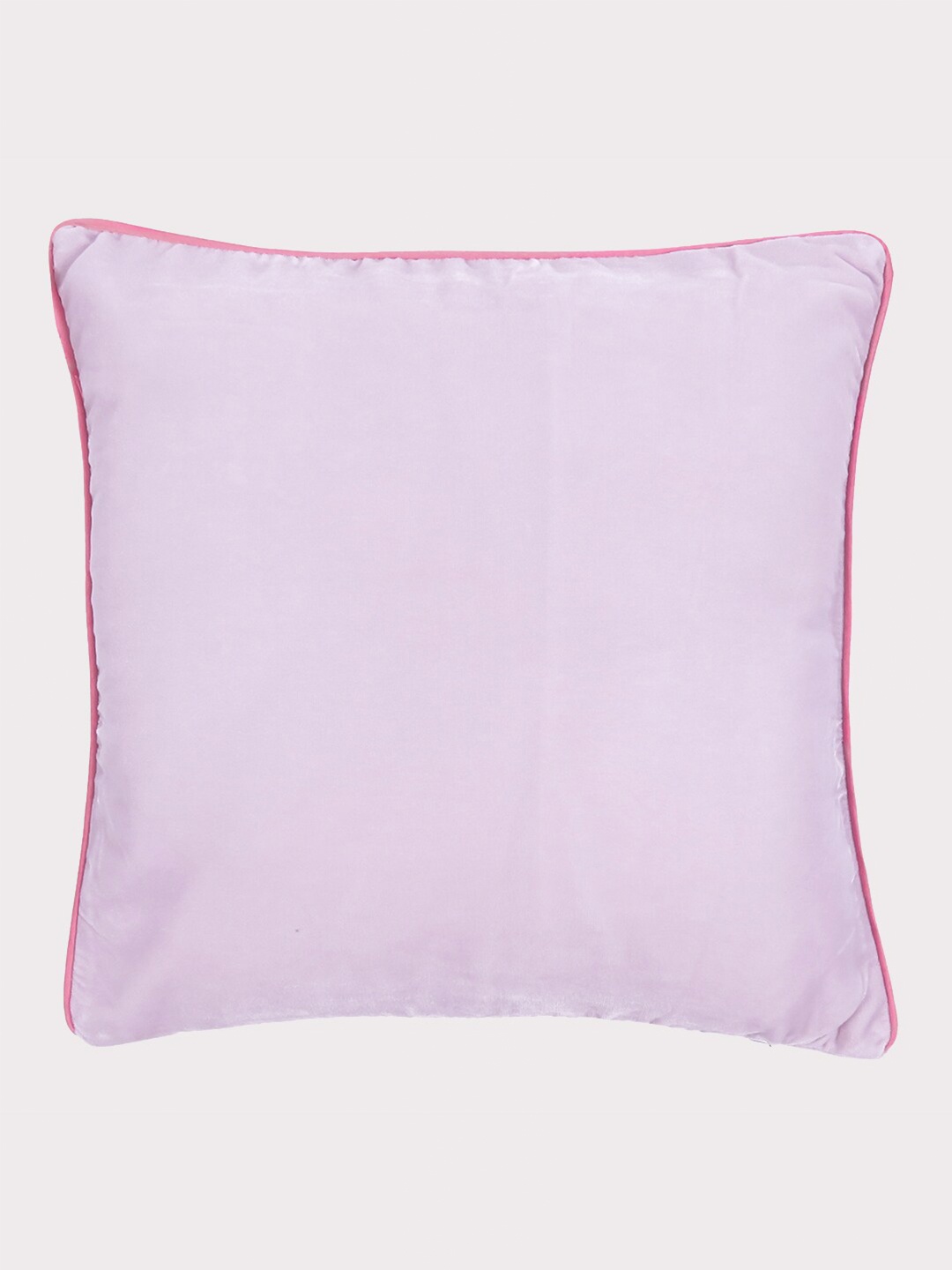

OUSSUM Pink Solid Velvet Square Cushion Cover