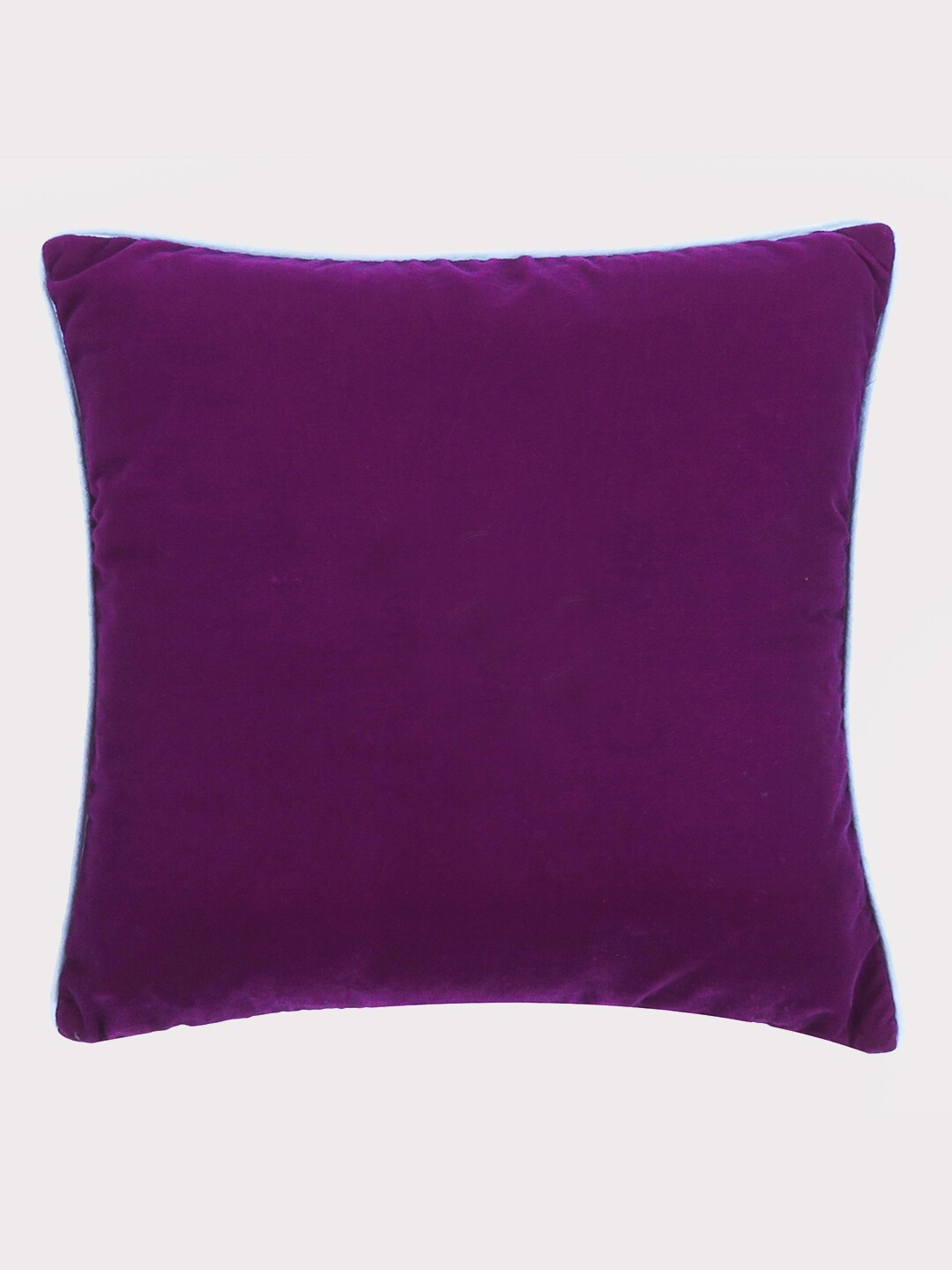 

OUSSUM Purple Solid Velvet Square Cushion Cover
