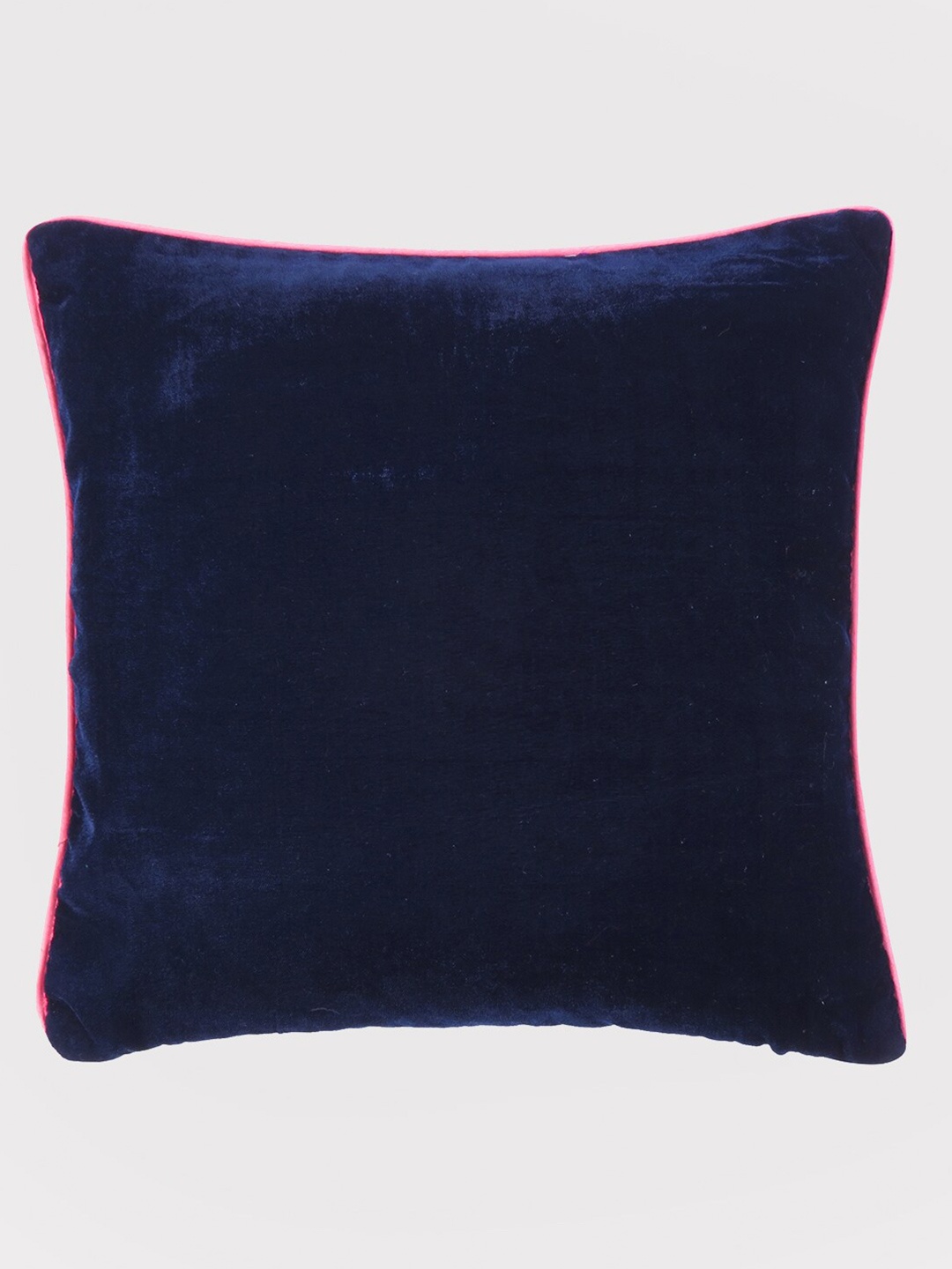 

OUSSUM Blue & Pink Velvet Square Cushion Cover
