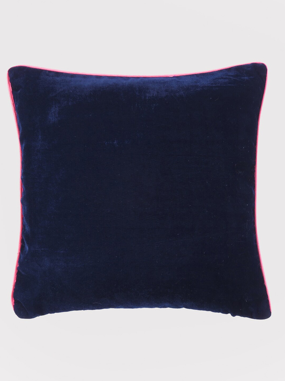 

OUSSUM Blue & Pink Solid Velvet Square Cushion Cover