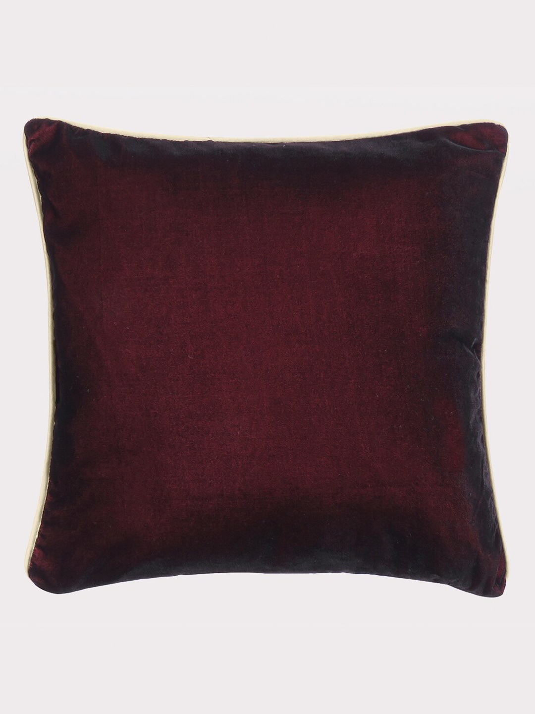 

OUSSUM Red & White Velvet Square Cushion Cover