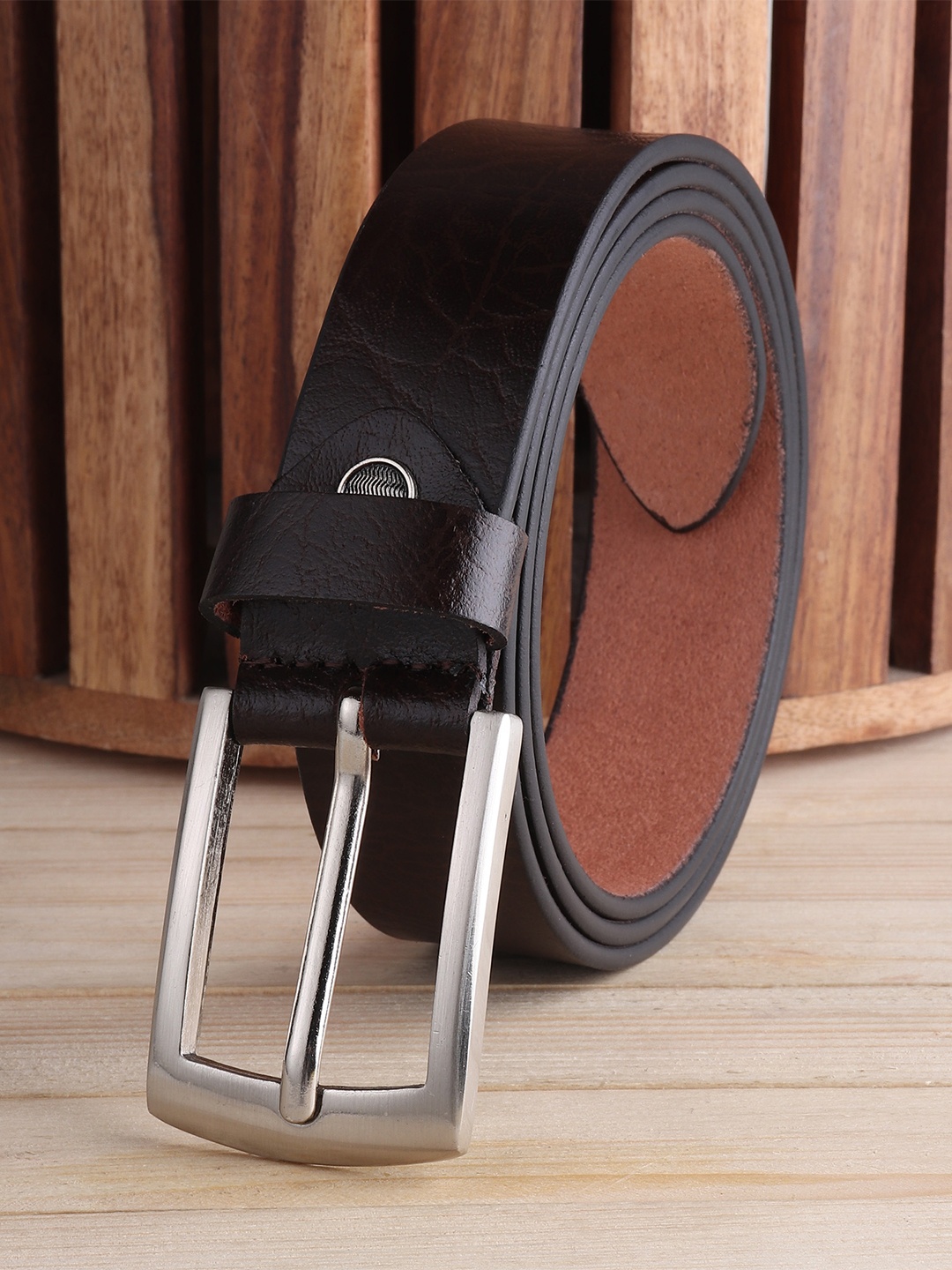 

Elite Crafts Men Slim Leather Formal Belt, Brown