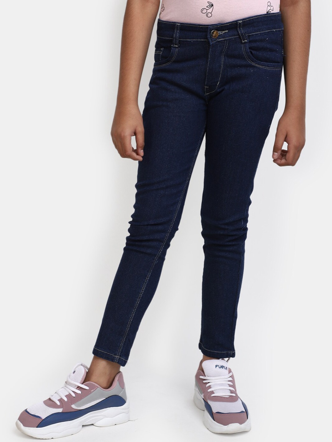 

V-Mart Girls Denim Stretchable Jeans, Blue