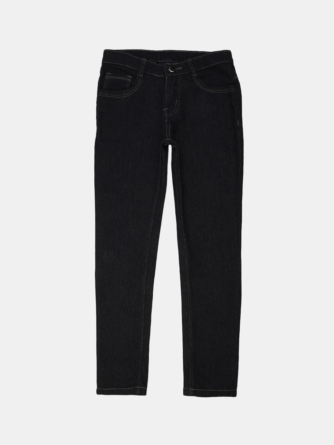 

V-Mart Girls Regular Fit Mid-Rise No Fade Stretchable Jeans, Black