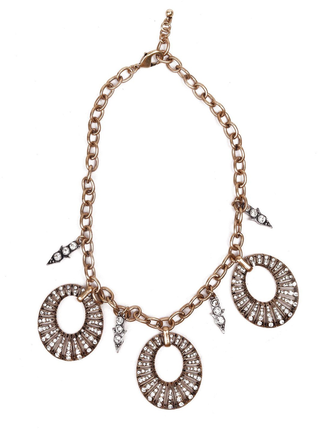 

ODETTE Artificial Stones Gold-Plated Necklace