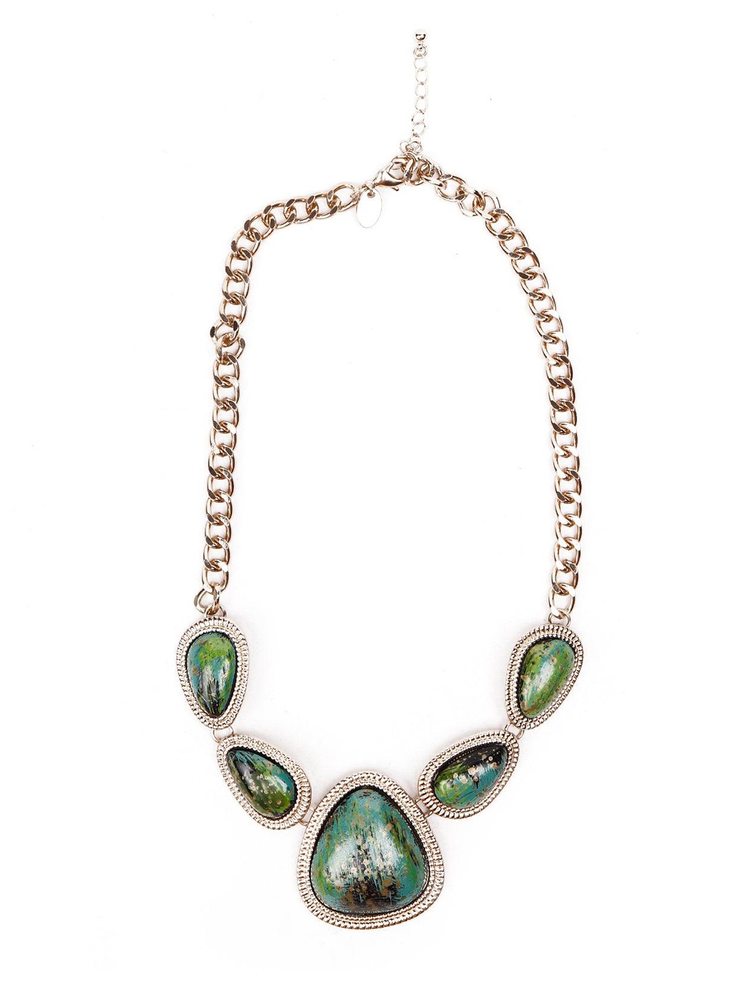 

ODETTE Gold-Plated Artificial Beads Necklace, Green