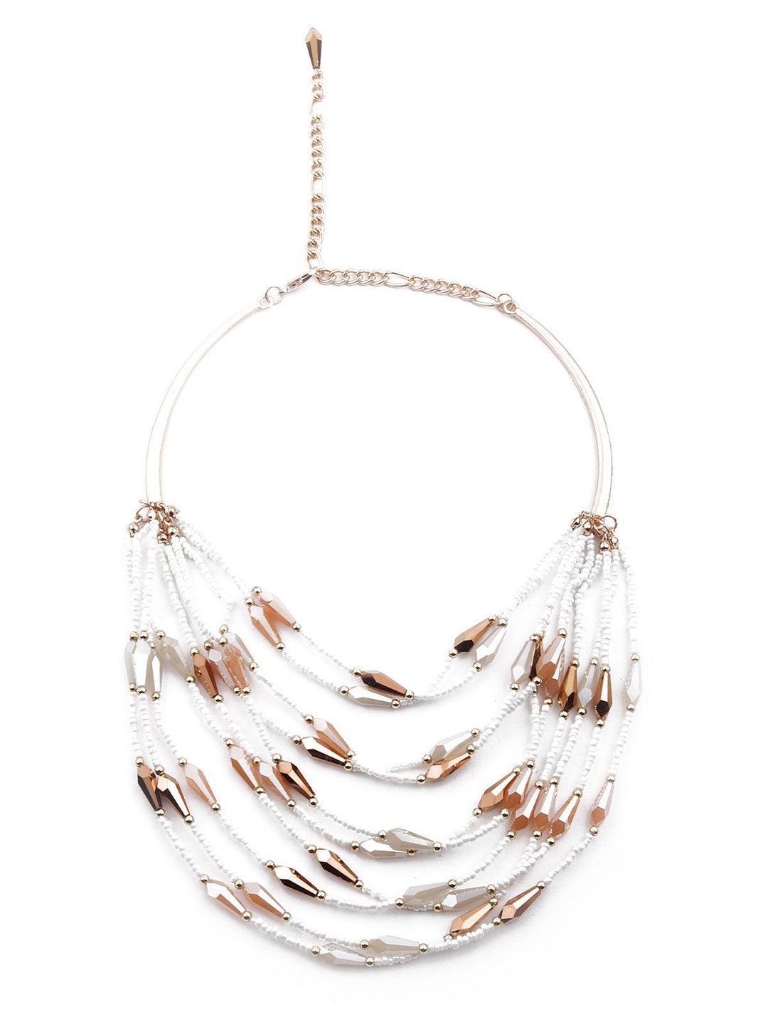 

ODETTE Artificial Beads Layered Necklace, White