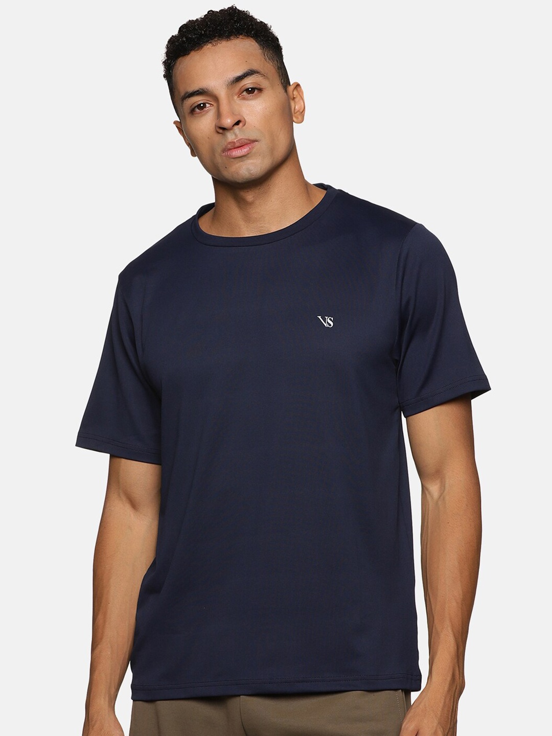 

VS by Sehwag Short Sleeves Slim Fit Sports T-Shirt, Navy blue