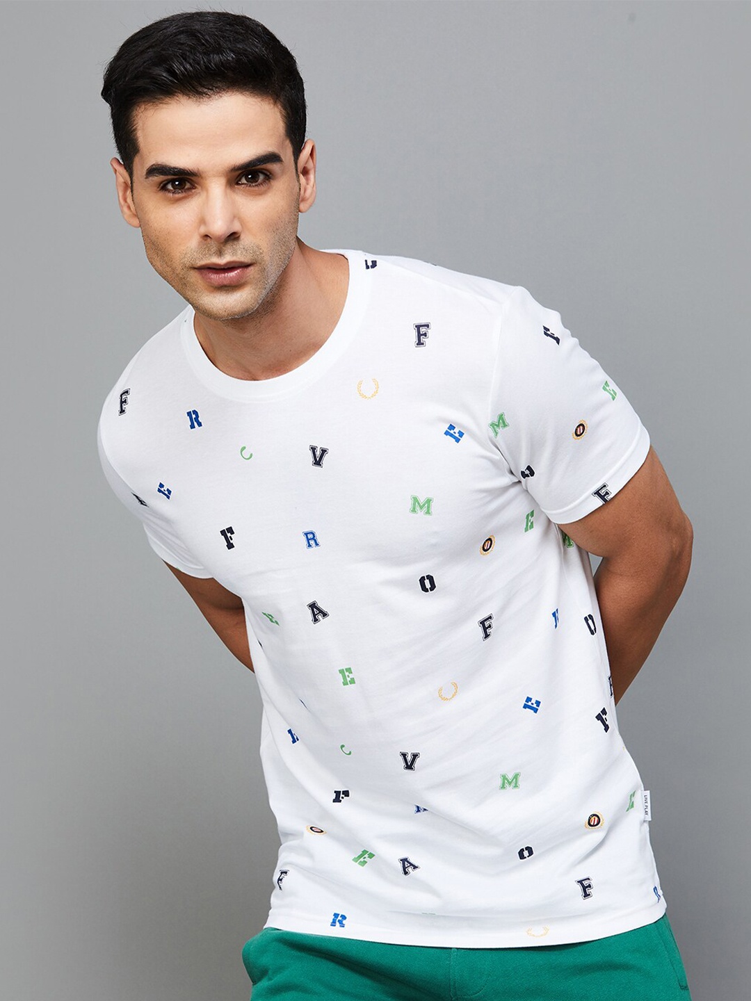 

Fame Forever by Lifestyle Typography Printed Round Neck Pure Cotton T-shirt, White