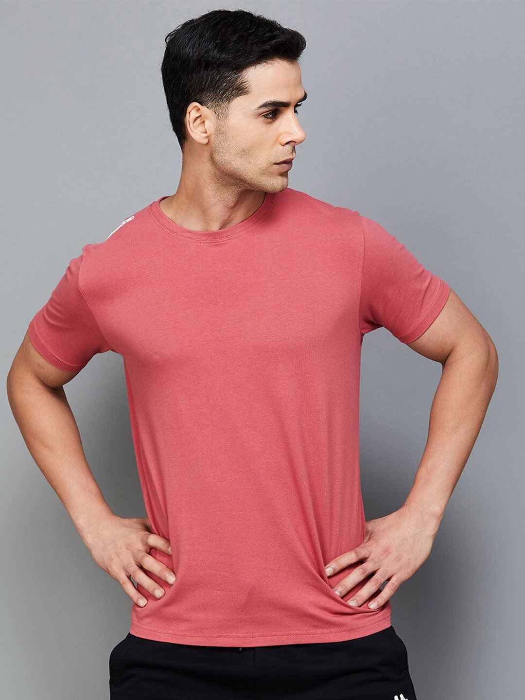 

Kappa Round Neck Cotton T-shirt, Red