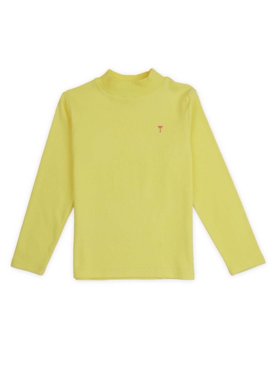 

Palm Tree Girls High Neck Cotton Sweatshirts, Yellow