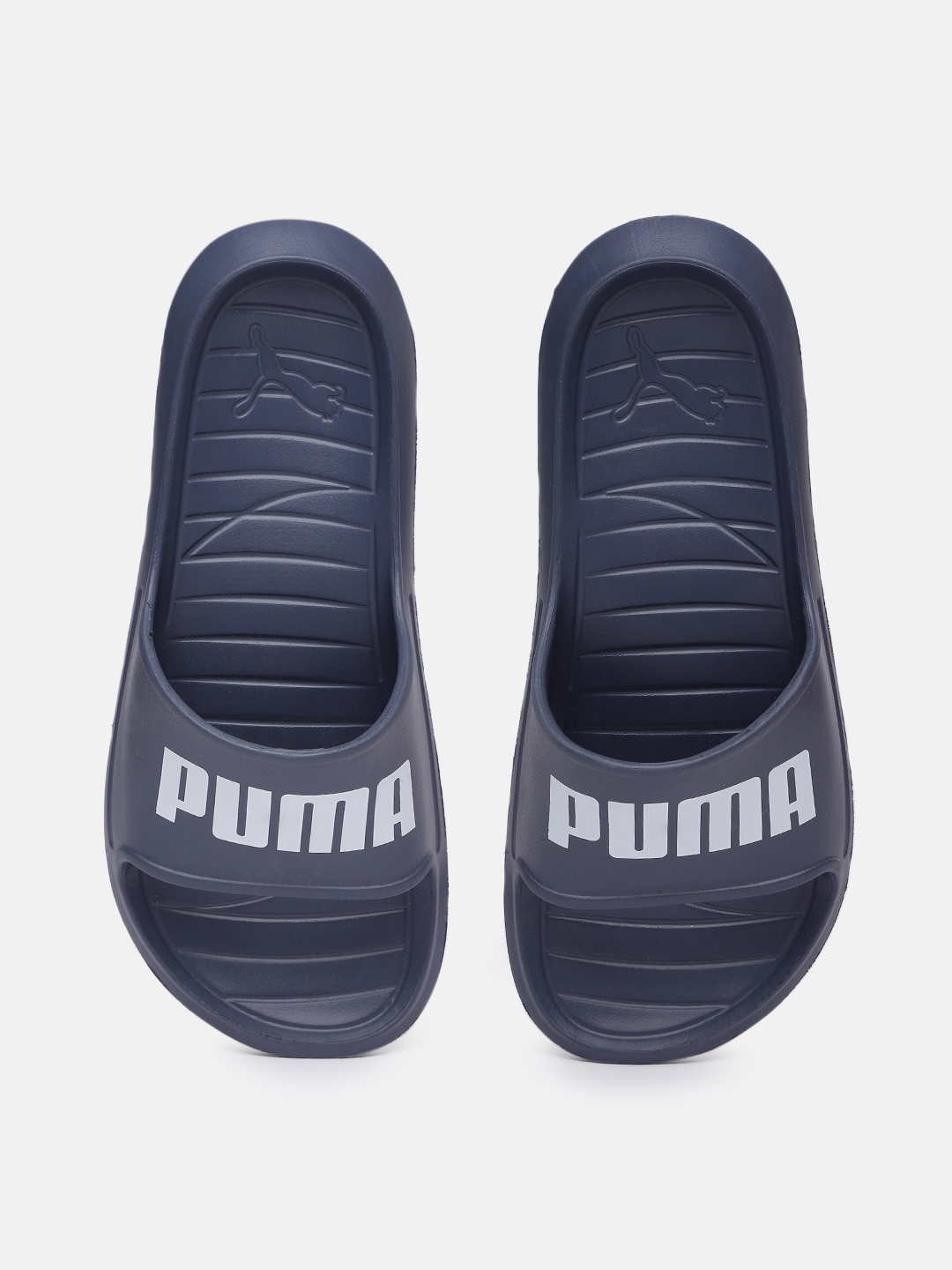 

Puma Unisex Brand Logo Printed Sliders, Blue