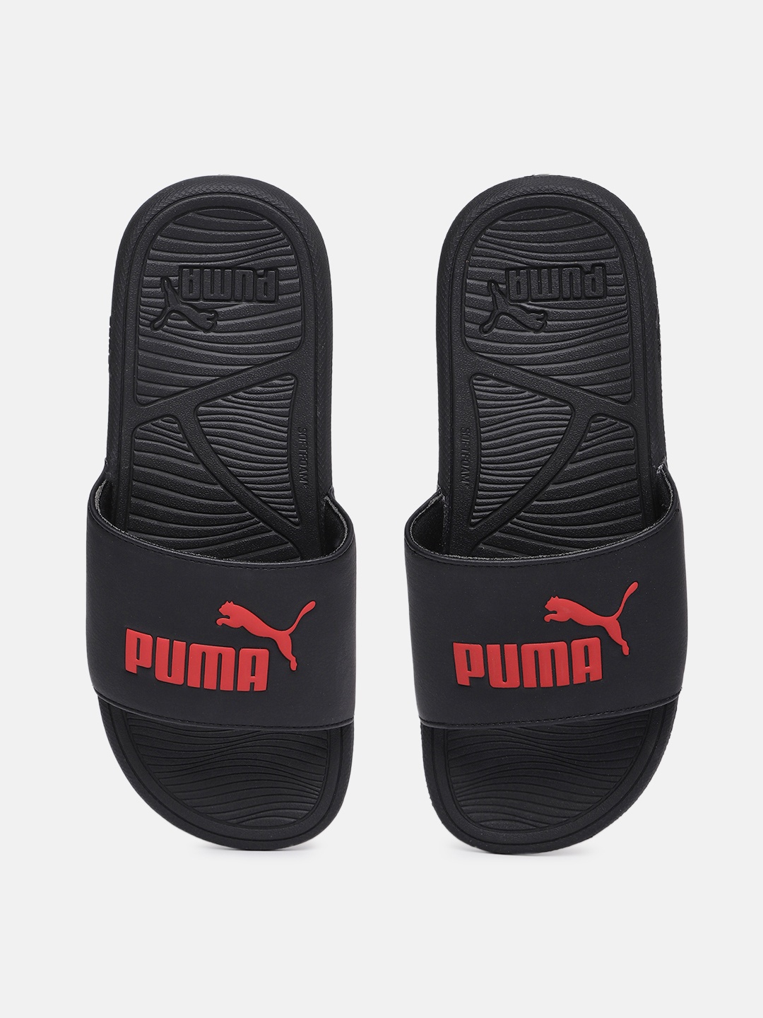 

Puma Unisex Cool Cat 2.0 Brand Logo Printed Sliders, Black