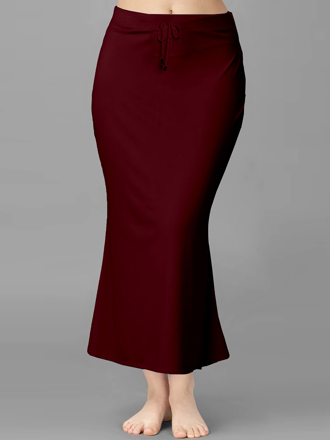 

Trendmalls Side Slit Saree Shapewear, Maroon