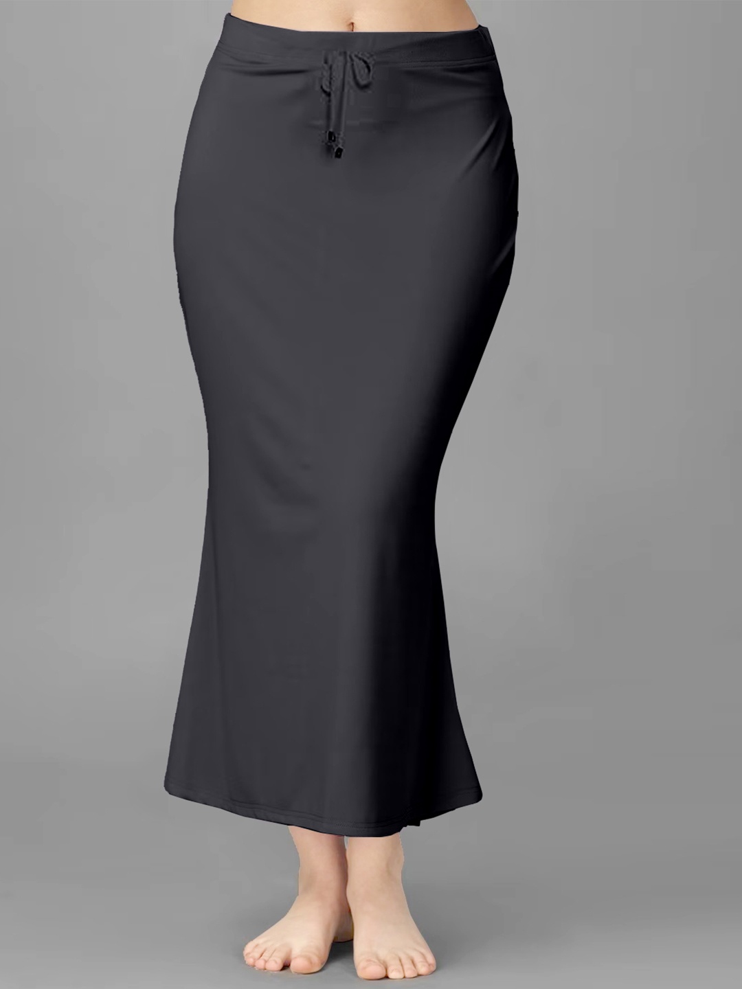

Trendmalls Side Slit Saree Shapewear, Grey melange