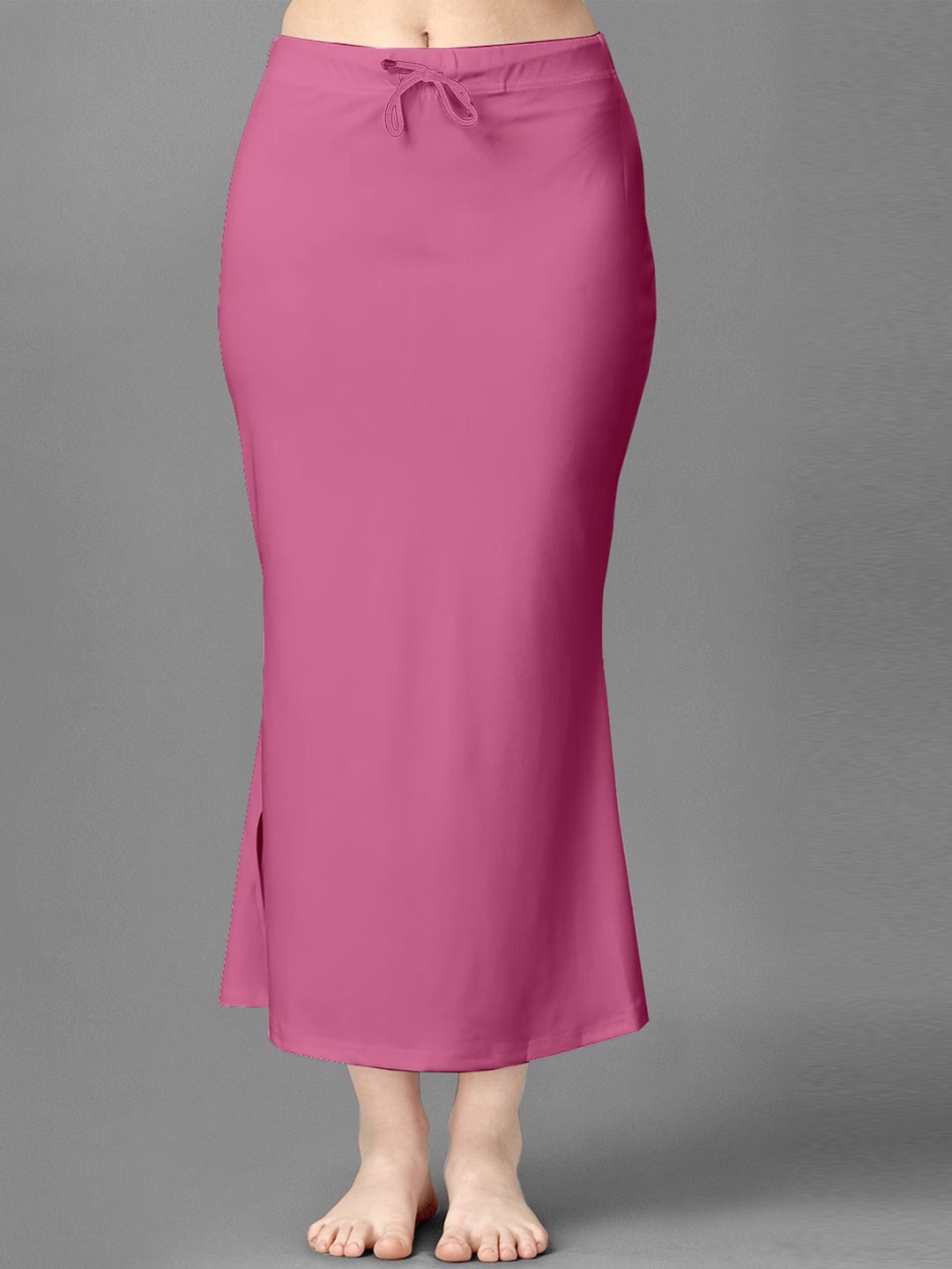 

Trendmalls Side Slit Saree Shapewear, Rose