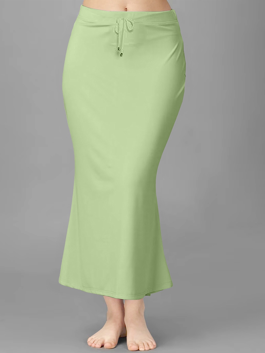 

Trendmalls Side Slit Saree Shapewear, Green