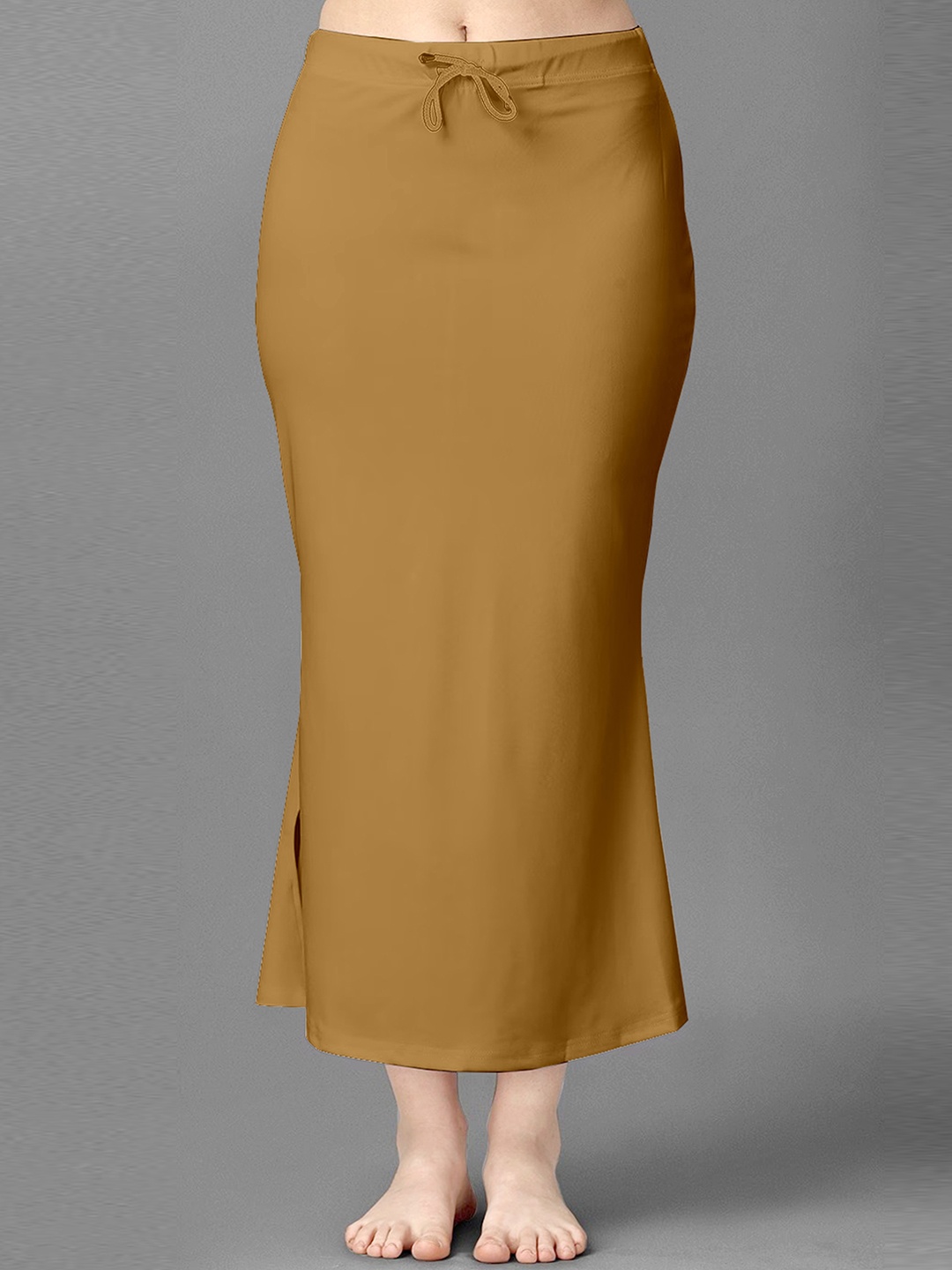 

Trendmalls Side Slit Saree Shapewear, Brown
