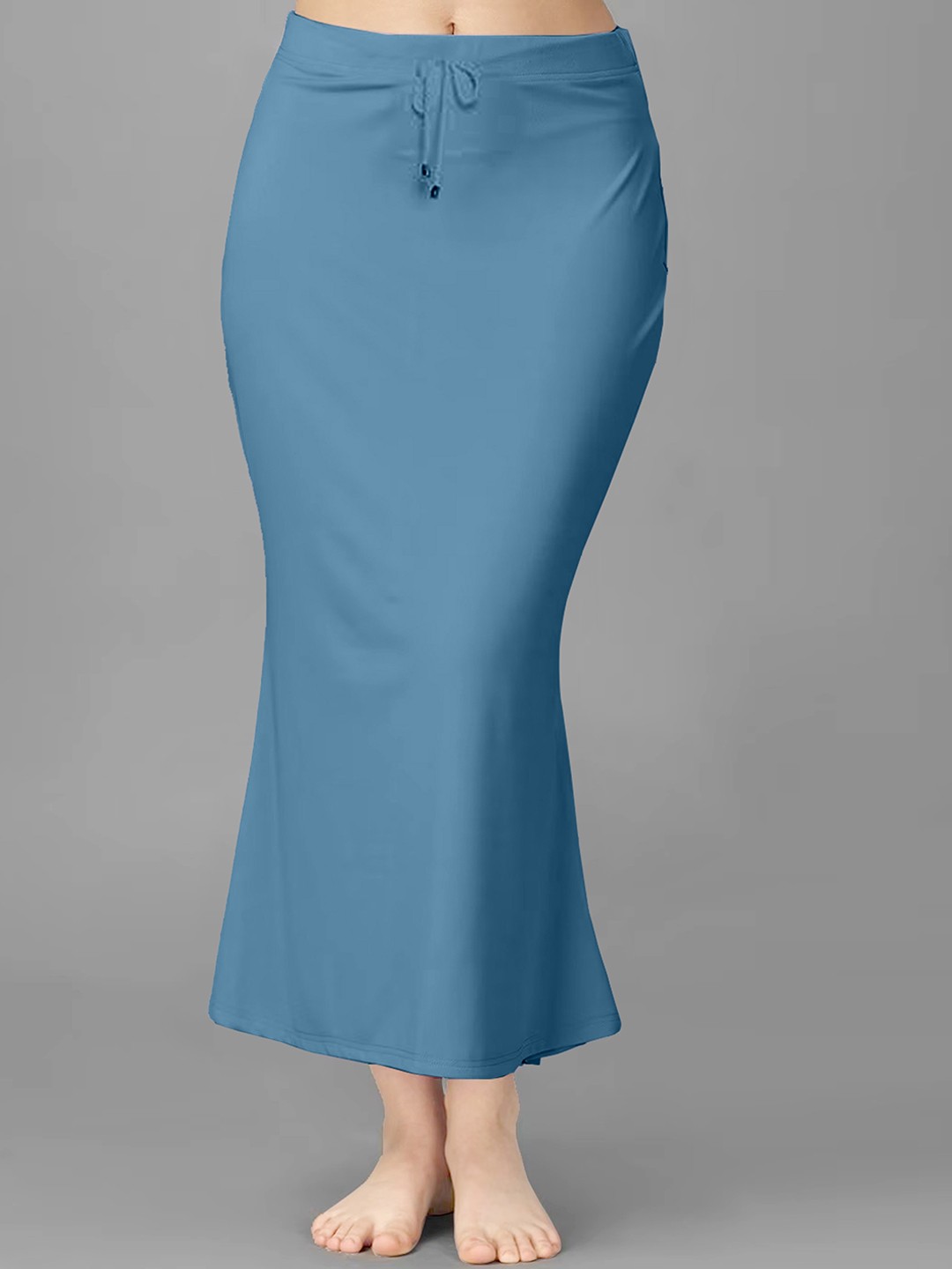 

Trendmalls Mid-Rise Slim-Fit Cotton Saree Shapewear, Turquoise blue