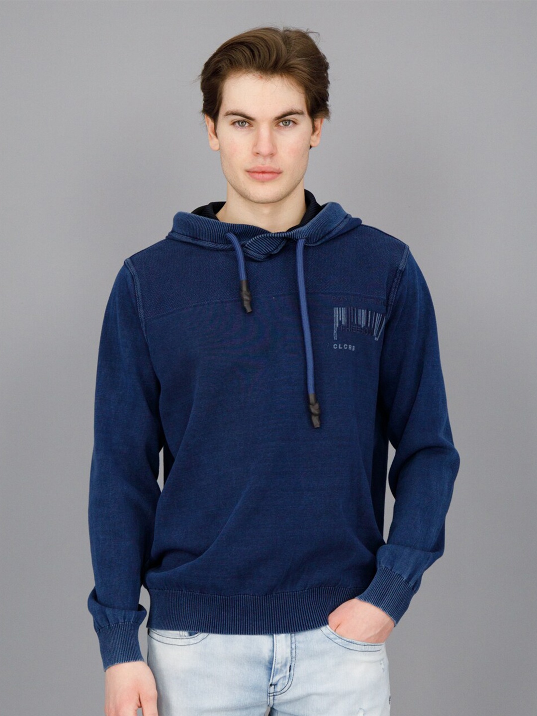 

FREESOUL Hooded Long Sleeves Sweatshirt, Blue
