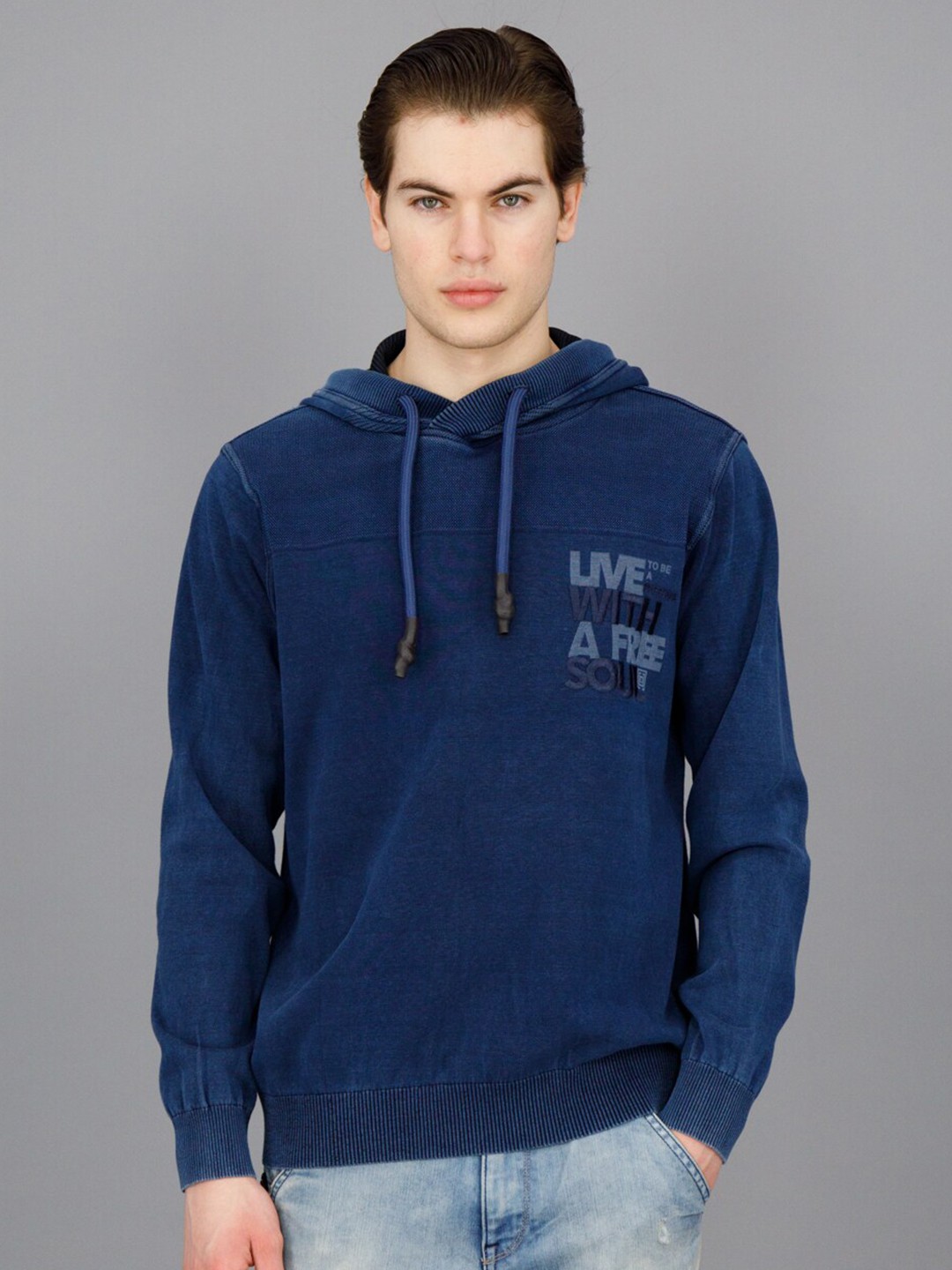 

FREESOUL Hooded Long Sleeve Sweatshirt, Blue