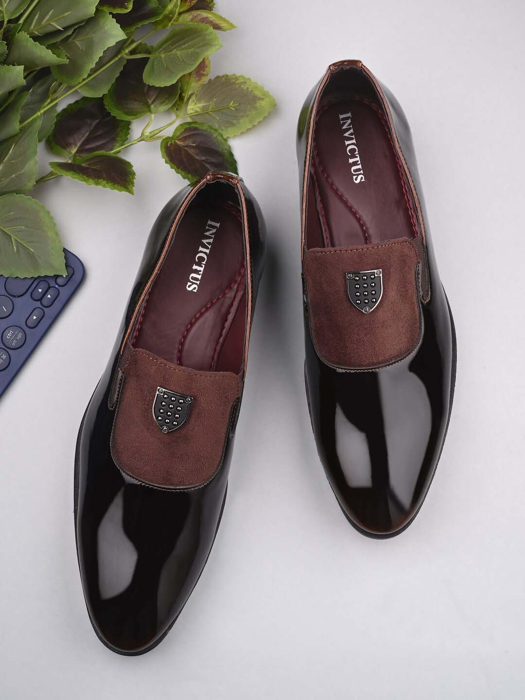 INVICTUS Men Slip On Formal Loafers, Brown