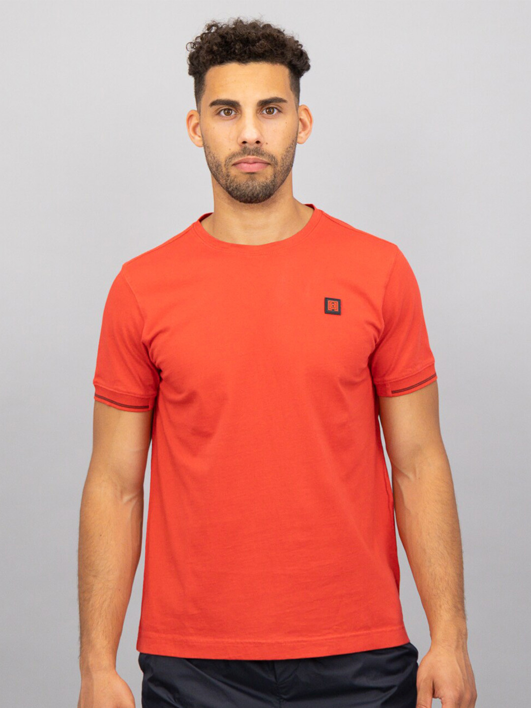 

FREESOUL Round Neck Pure Cotton T-shirt, Red