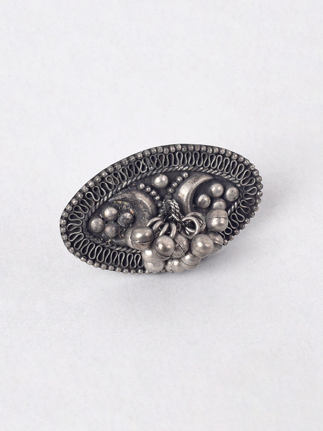 

phuljhadi Silver-Plated Adjustable Finger Ring