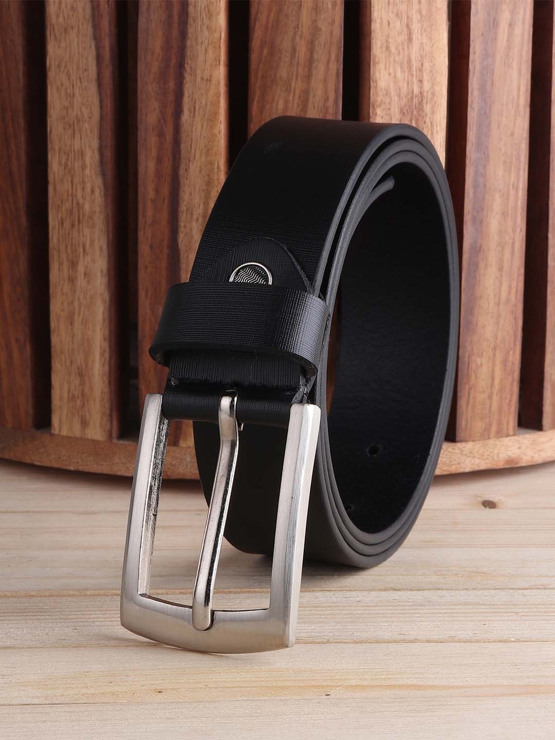 

Elite Crafts Men Leather Formal Belt, Black